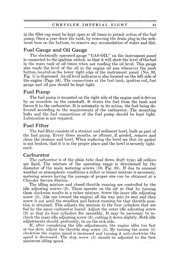 1930 Chrysler Imperial 8 Owners Manual Page 79